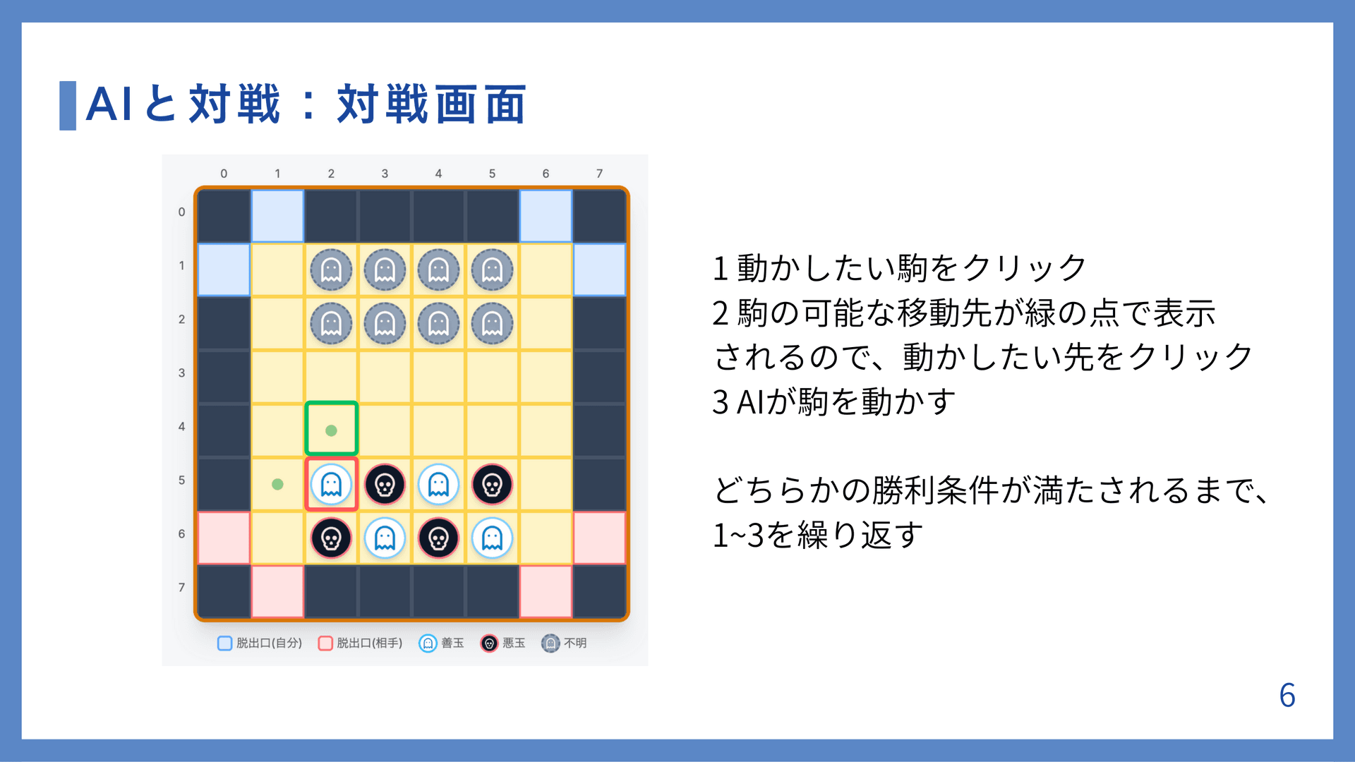 AIと対戦：対戦画面